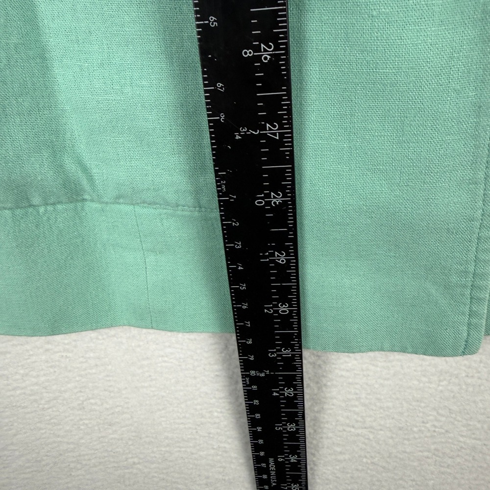 Appleseed's Blazer Women 16W Seafoam Green Linen Blend Button Front Jacket - Picture 7 of 10